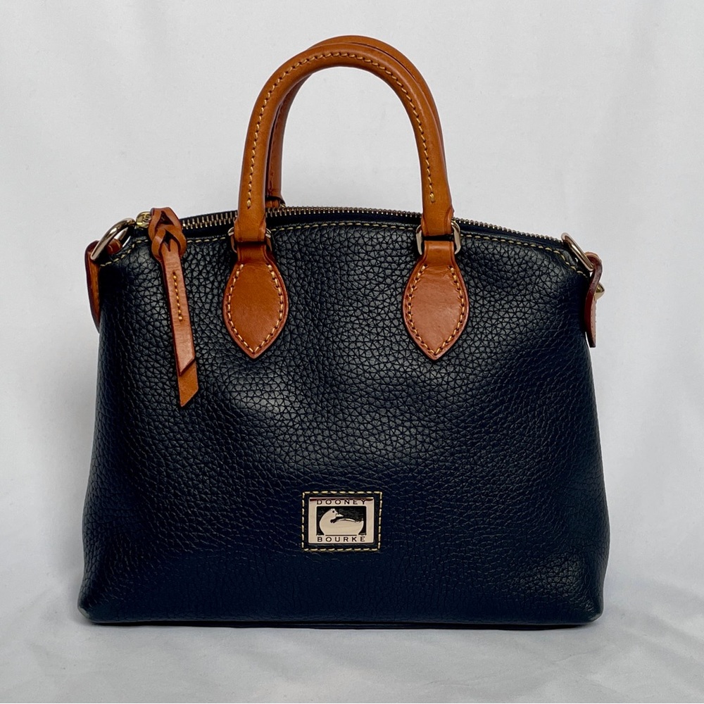 Dooney & Bourke Dillen Crossbody Satchel in Blue Pebble Leather